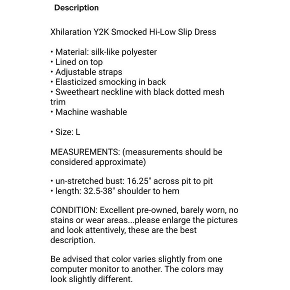 Xhilaration Y2K Hi-Low Slip Dress Size L Animal Print Whimsigoth Fairy Grunge - Picture 10 of 10